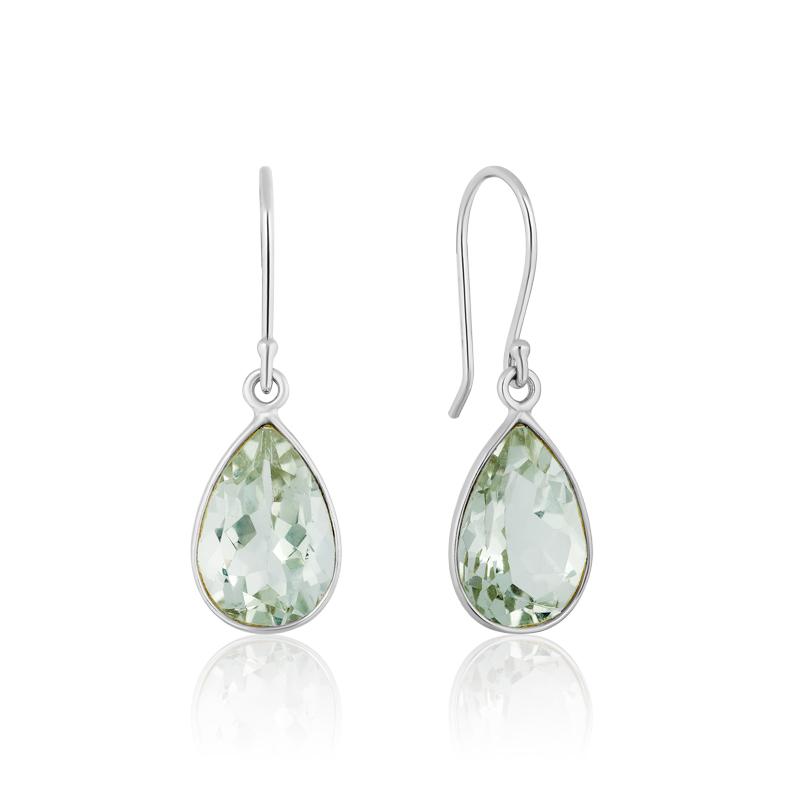 Green Amethyst Drop Earrings